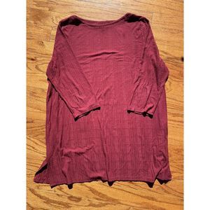 J Jill‎ Wearever Collection Red Tunic Top Size Large